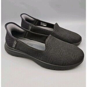 Skechers Women's Slip-Ins On The Go Flex Clover Shoes Black Size: 8